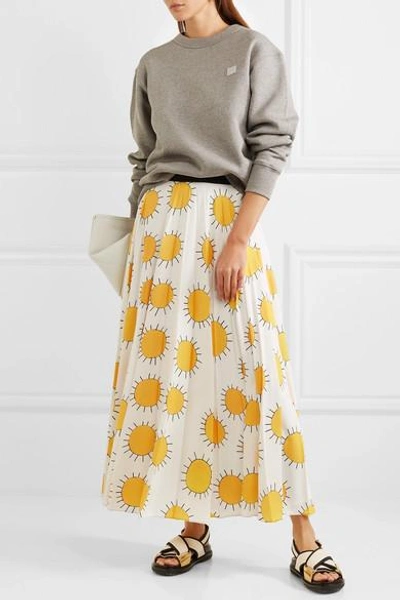 Shop Christopher Kane Printed Crepe Midi Skirt