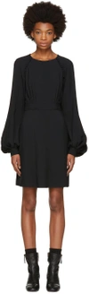 CHLOÉ Black Buttoned Short Dress