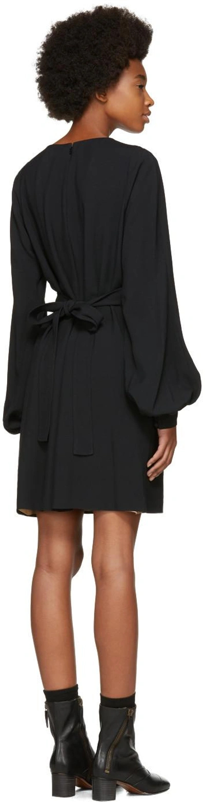Shop Chloé Black Buttoned Short Dress