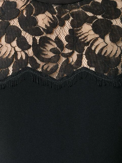 Shop Stella Mccartney Lace Fitted Dress - Black