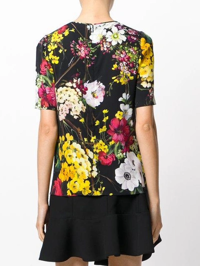 Shop Dolce & Gabbana Floral Print T-shirt - Black
