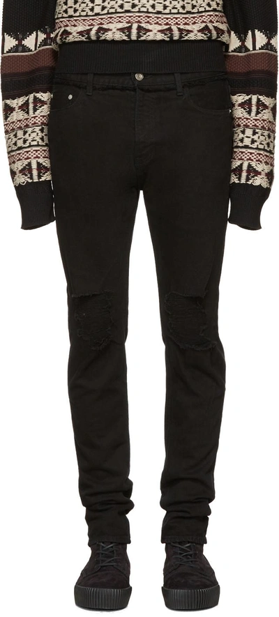 Christian Dada Distressed Slim-fit Jeans