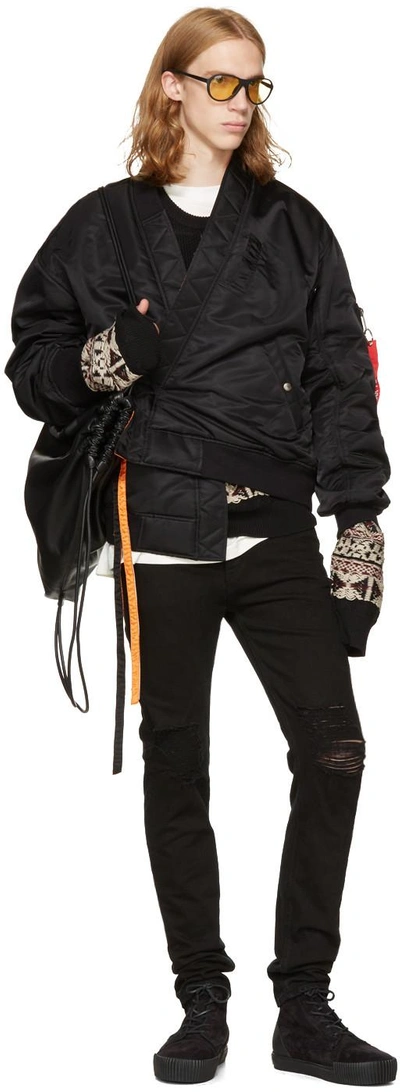 Christian Dada Distressed Slim-fit Jeans