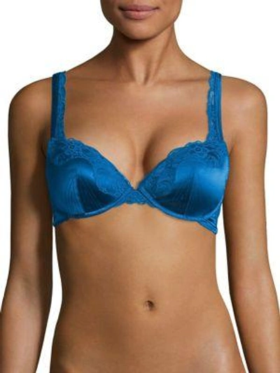 Shop Stella Mccartney Eloise Enchanting Contour Plunge Bra In Classic Blue