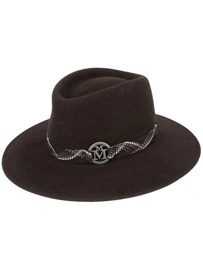 Shop Maison Michel Woven Bond Panama Hat In Brown