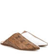 ACNE STUDIOS Amos leather and snakeskin slippers,P00261342