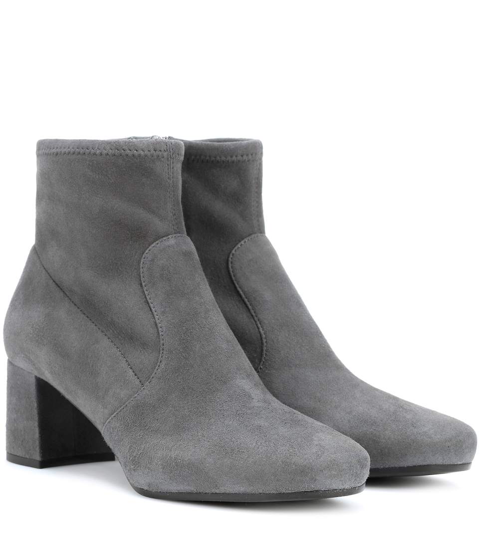 Prada Suede Ankle Boots In Grey | ModeSens