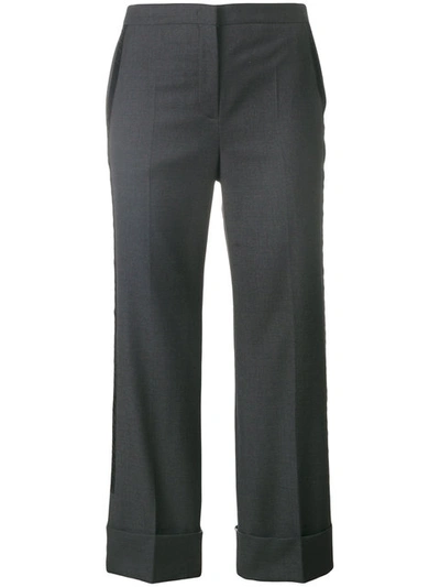 N°21 Nº21 Tailored Cropped Bootcut Trousers - Grey