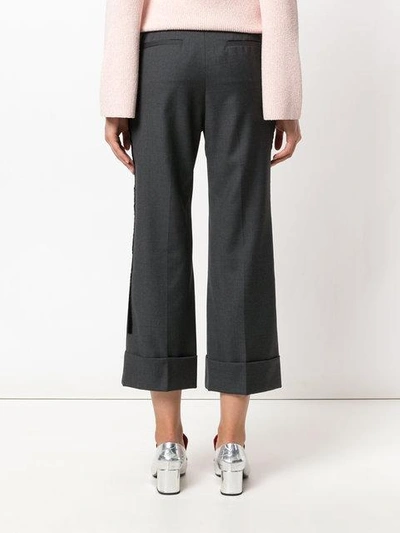 Shop N°21 Nº21 Tailored Cropped Bootcut Trousers - Grey