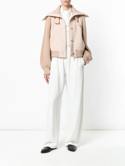 Shop Chloé Knitted Detail Jacket