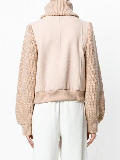 Shop Chloé Knitted Detail Jacket