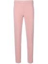 Moschino High Waisted Crop Trousers In Pink & Purple