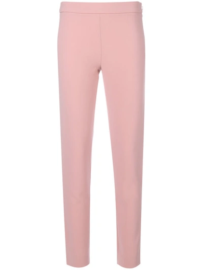 Moschino High Waisted Crop Trousers In Pink & Purple