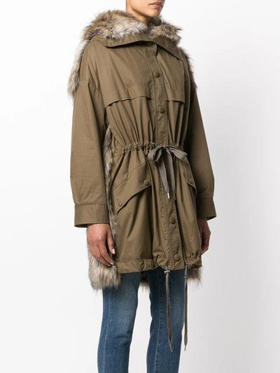 Shop Stella Mccartney Fur Free Fur Parka In Brown