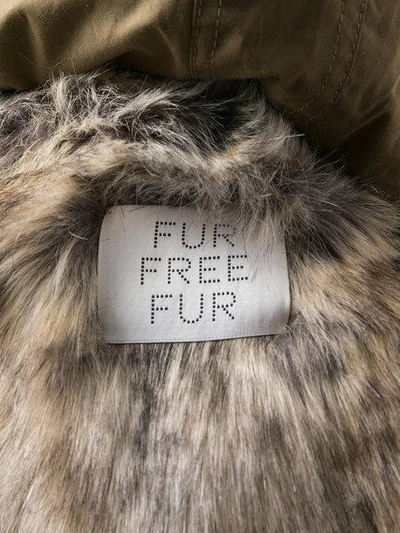 Shop Stella Mccartney Fur Free Fur Parka In Brown