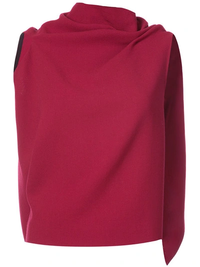 Shop Roland Mouret Draped Sleeveless Knitted Top
