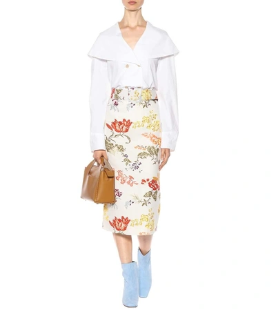 Shop Rosie Assoulin Floral-printed Skirt