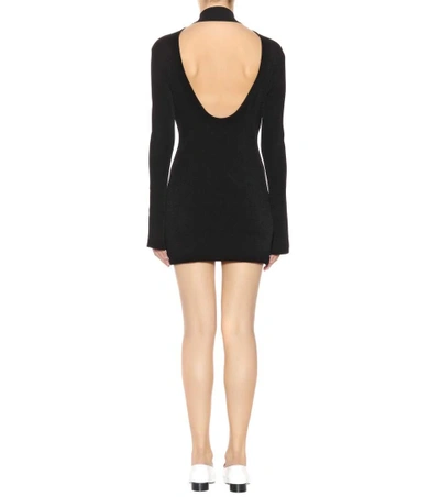 Shop Off-white Angel Sexy Knitted Dress In Llack Whit