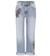 ALEXANDER MCQUEEN CRYSTAL-EMBELLISHED JEANS