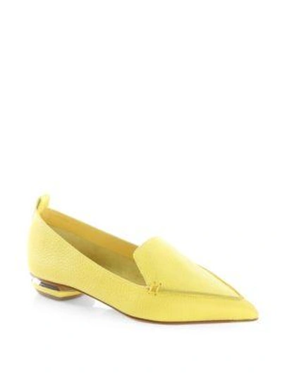 Nicholas Kirkwood Beya Leather Loafers In Yellow