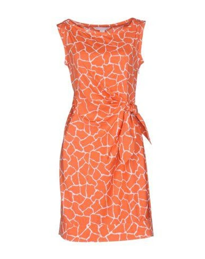 Diane Von Furstenberg Short Dress In Coral