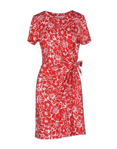 Diane Von Furstenberg Short Dresses In Red