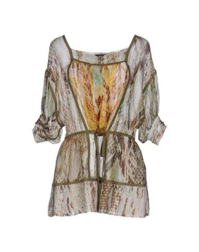 Shop Just Cavalli Blouse In Military Green
