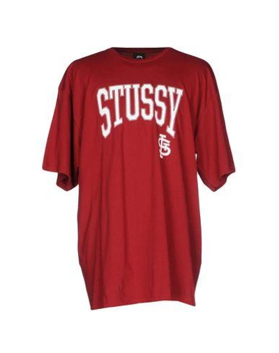Stussy T-shirt In Brick Red