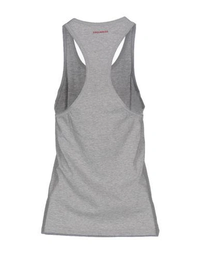 Shop Dsquared2 Tank Tops In Grey