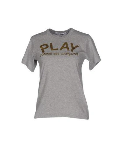 Comme Des Garçons Play T-shirts In Light Grey