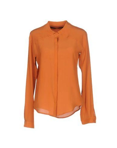 Just Female Silk Shirts & Blouses In Rust