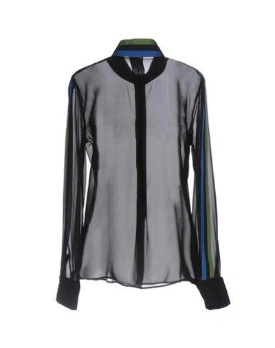 Shop Capucci Silk Shirts & Blouses In Black