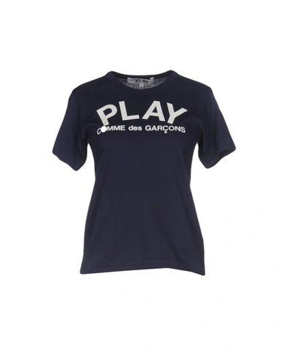 Comme Des Garçons Play T-shirt In Dark Blue