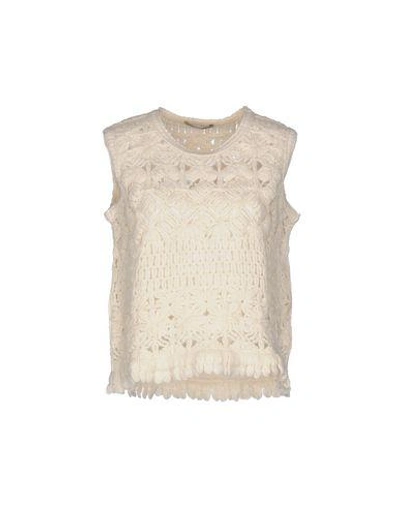 Shop Ermanno Scervino Sweaters In Ivory