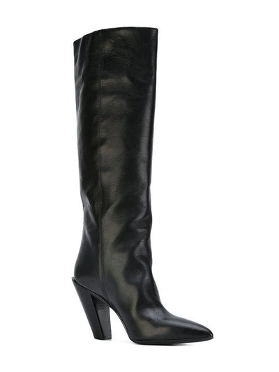 Shop A.f.vandevorst Slanted Heel Boots In Black