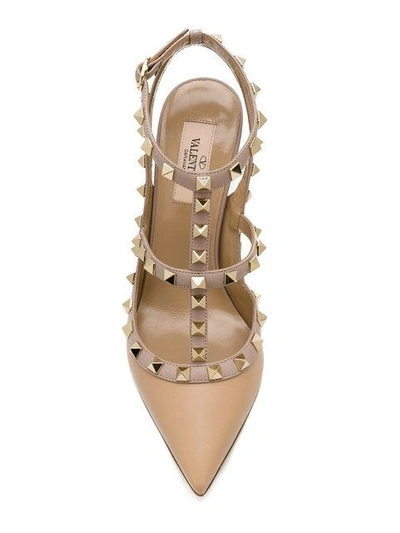 Shop Valentino Garavani Rockstud Ankle Strap Pumps