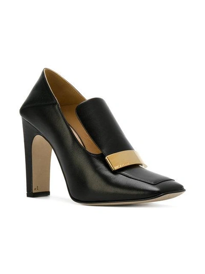 Shop Sergio Rossi - Square Toe Pumps  In Black