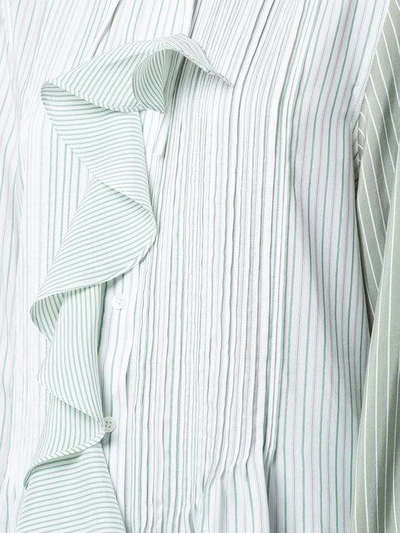Shop Jw Anderson Ruffle Front Striped Blouse