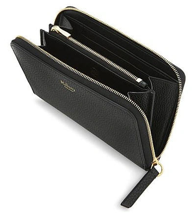 Shop Mulberry Medium Grained Leather Wallet In Black