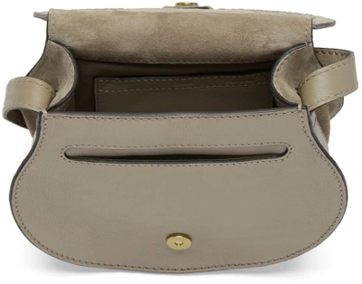 Shop Chloé Chloe Grey Suede Small Marcie Bag In B79 Motty Grey