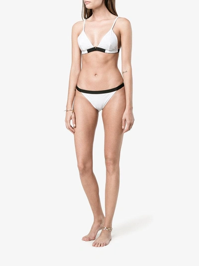 Shop Jean Yu Contrast Bikini Set In White