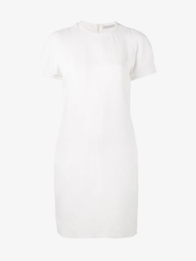 Shop Emilia Wickstead Donatella Short Sleeved Dress In Beige