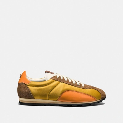 Shop Coach C122 Low Top Sneaker In Mustard/camel/burnt Orange