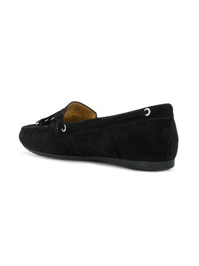 Shop Michael Michael Kors Drawstring Loafers In Black