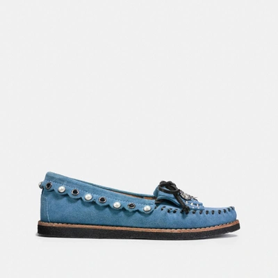 Shop Coach Roccasin Slip On - Women's In Chambray/chambray