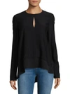 NARCISO RODRIGUEZ Matte Georgette Top,0400094349995