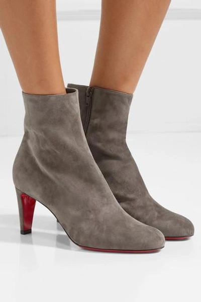 Shop Christian Louboutin Top 70 Suede Ankle Boots