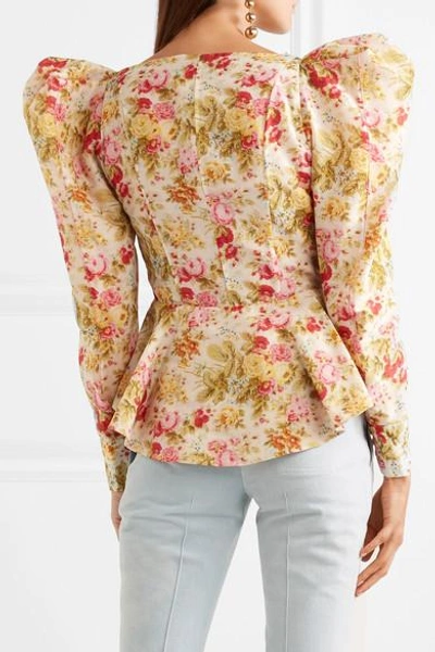 Shop Ronald Van Der Kemp Floral-print Cotton And Silk-blend Voile Jacket In Pink