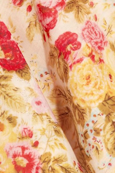 Shop Ronald Van Der Kemp Floral-print Cotton And Silk-blend Voile Jacket In Pink