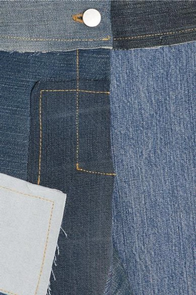 Shop Ronald Van Der Kemp Patchwork Mid-rise Straight-leg Jeans